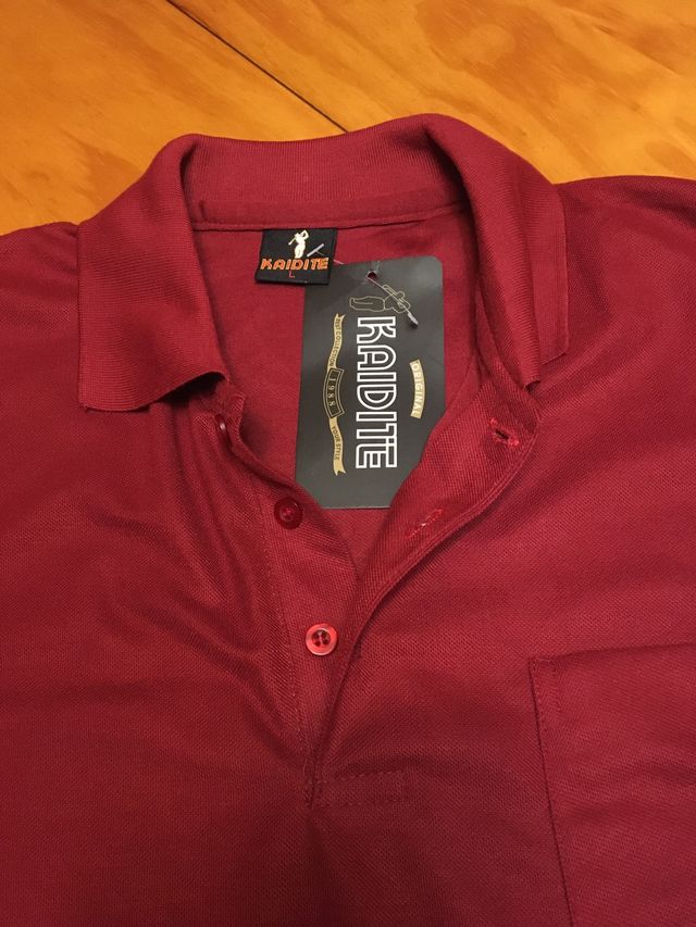 Polo manga larga color granate. NUEVO.