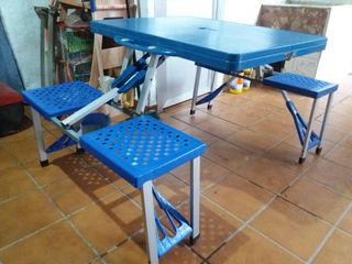 mesa plegable con sillas dentro para camping aki mesa plegable con sillas dentro para camping aki