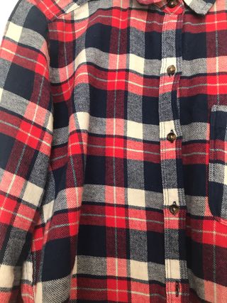 Camisa Hollister franela mujer de segunda mano por 50 € en Hollister Mujer Cuadros Camisa de Franela Talla Pequeña Rojo