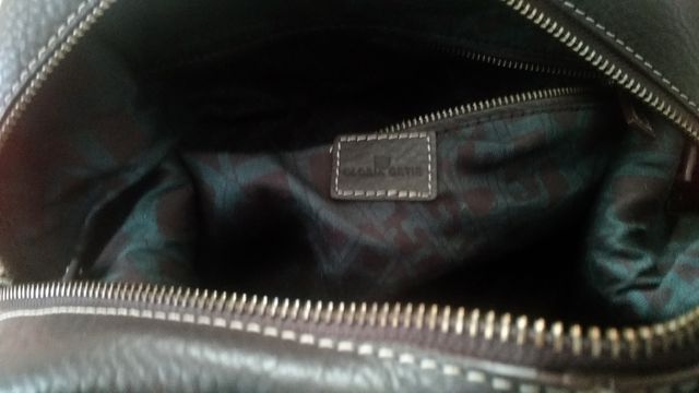 Bolso de mano piel, marrón, marca Gloria Ortiz