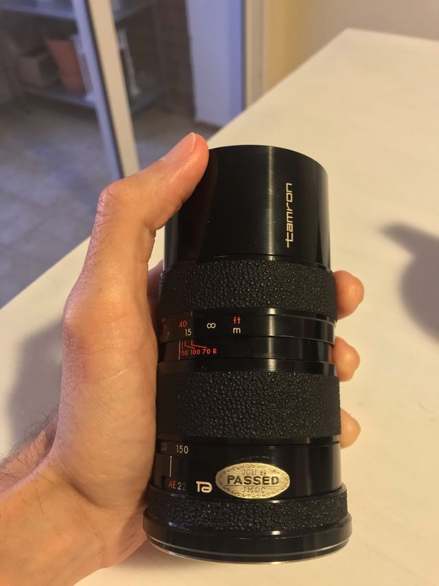 Tamron zoom 3.5 70-150mm con adaptado para fujica