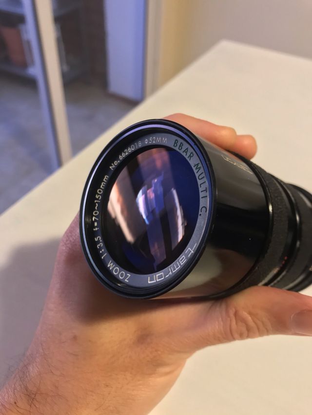 Tamron zoom 3.5 70-150mm con adaptado para fujica