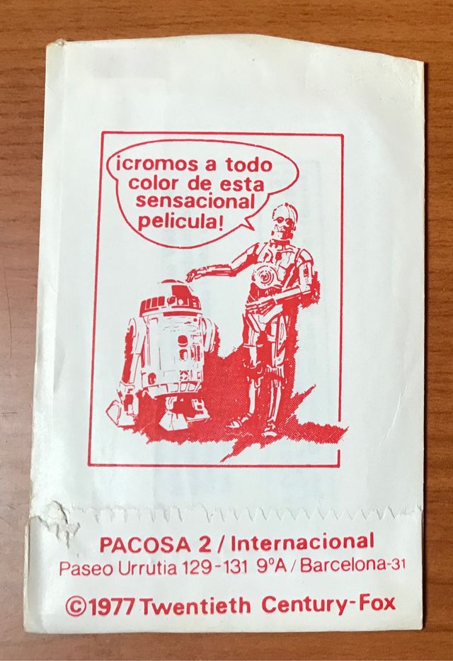 STAR WARS su SATIN PACOSA 1977 Spagna NON APERTA