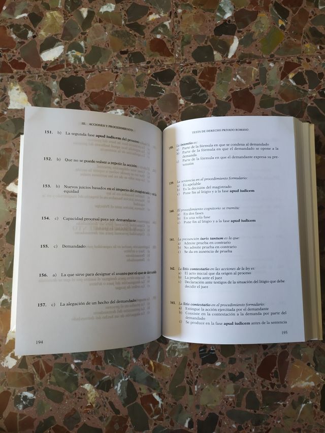 cuadros, gráficos y test de derecho privado romano