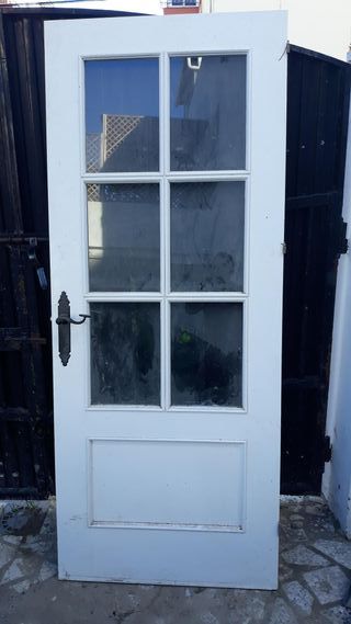 Puertas de madera con cristal de segunda mano en WALLAPOP