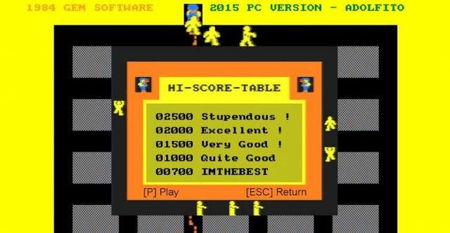 AMSTRAD CPC 464 GIOCO SU NASTRO «OH MUMMY»