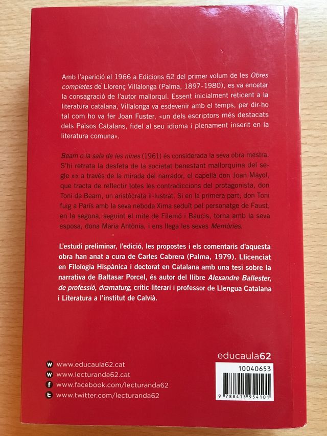 Libro. Bearn o la sala de les nines