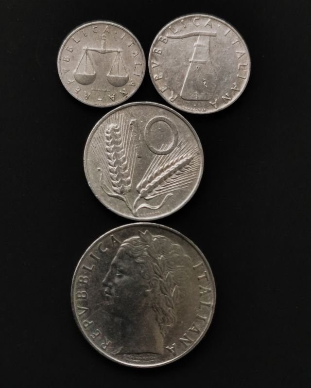 Lote de monedas liras Italianas 1953/57