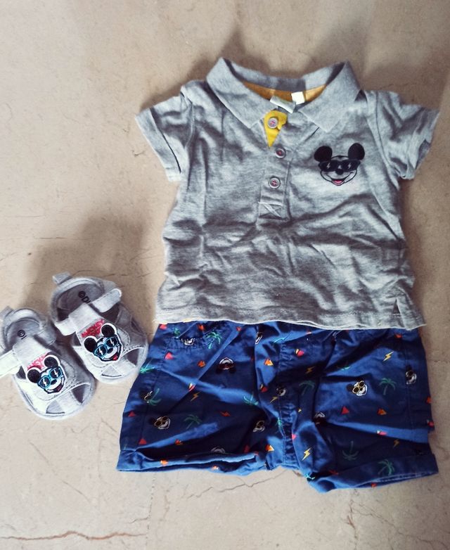 Conjunto Mickey 3 piezas bebé