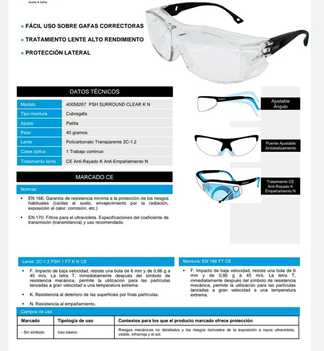 gafas de seguridad