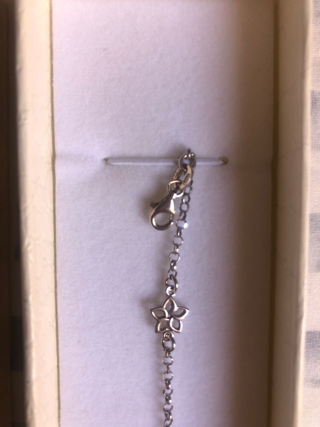 Pulsera plata flor