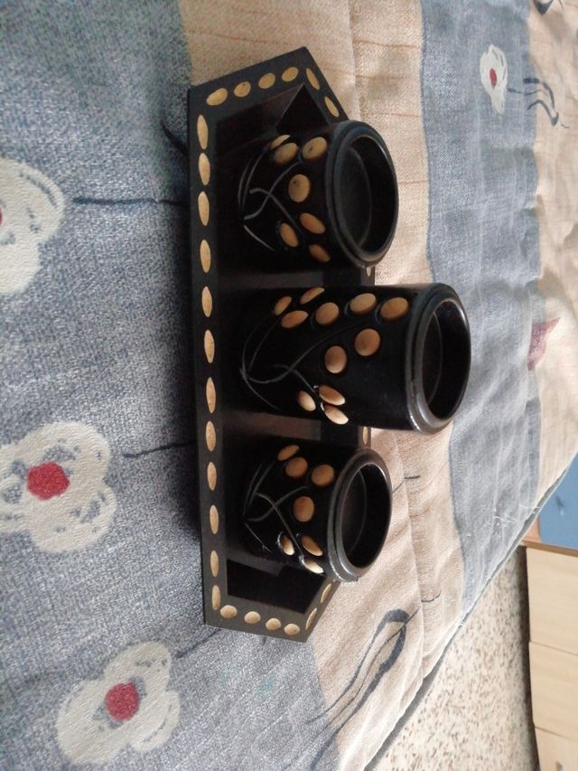 bandeja con portavelas