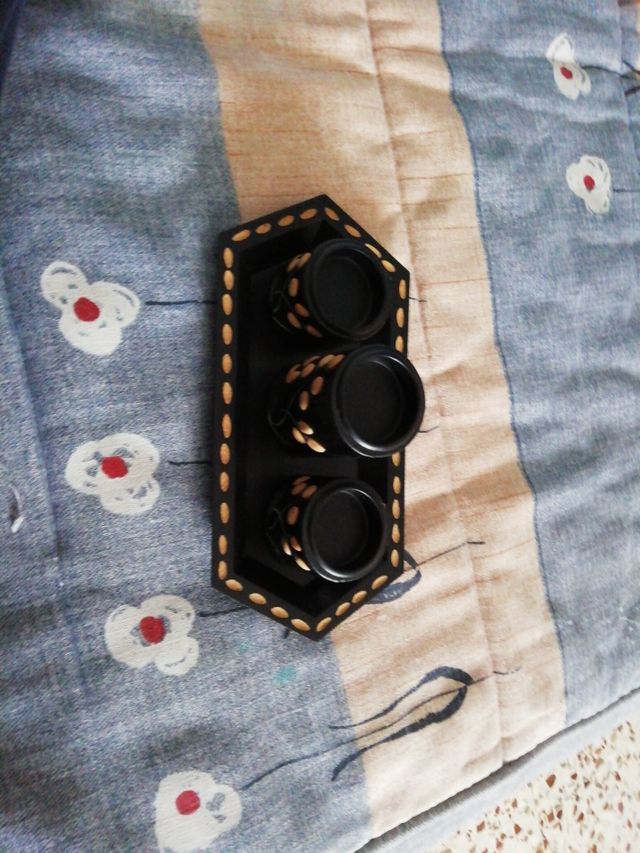 bandeja con portavelas