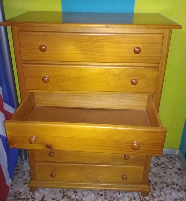 Mueble cajonera 6 pino de segunda mano por 90 € en Gandía en WALLAPOP