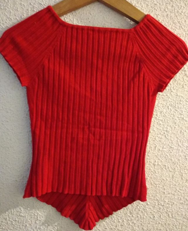 Jersey rojo manga corta