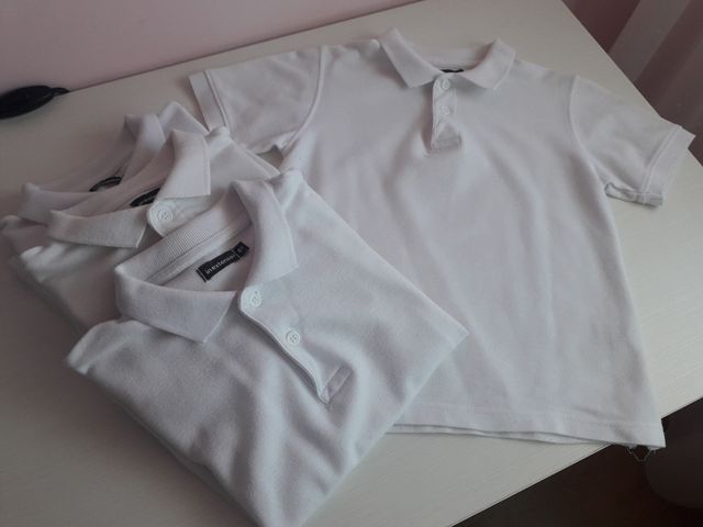 polos unisex 4,talla 6.años.