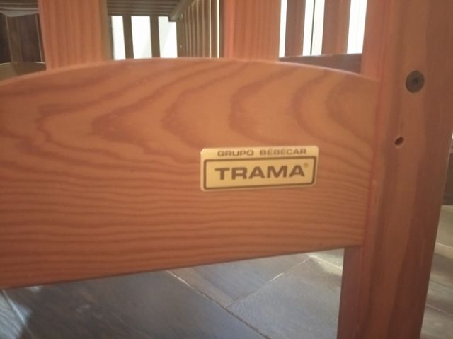 cuna de madera + colchón