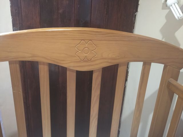 cuna de madera + colchón
