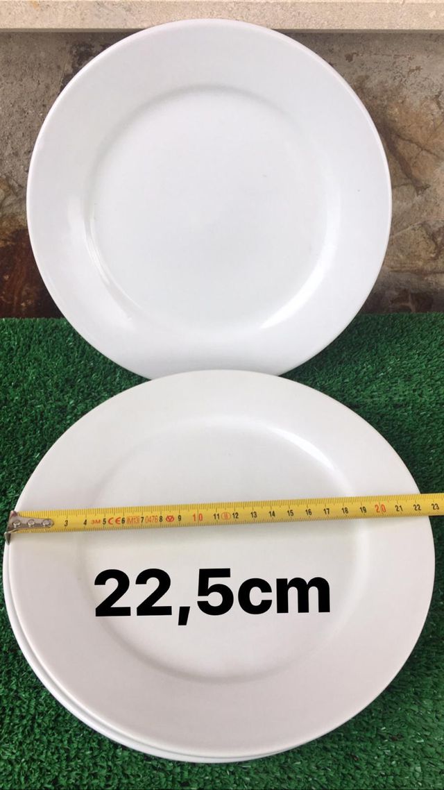Plato Llano Blanco para Restaurante 25cm y 22,5cm