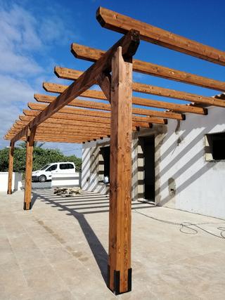 Pergola de madera