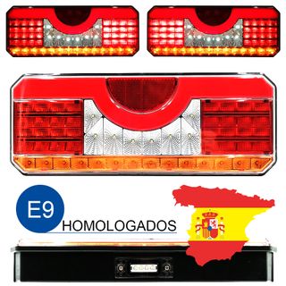 PACK 2 PILOTOS LED NEON 7 FUNCIONES INTERMITENTE DYNAMIC CON LUZ DE MATRICULA POSICION LATERAL AMBAR 12V 24V HOMOLOGADOS
