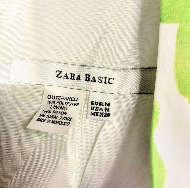 Vestido Zara Basic, M, ligero, vistoso, optimista