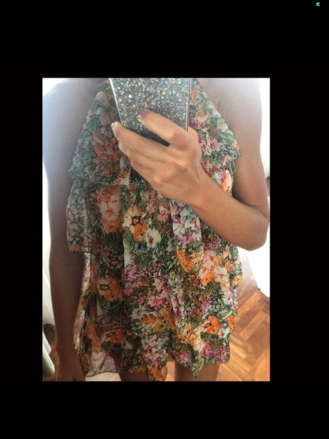 Camiseta vestido volantes flores