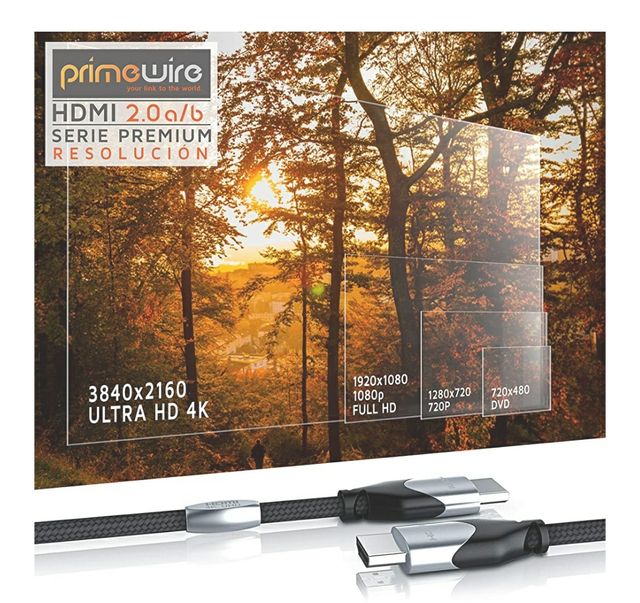 Cable HDMI 2.0  Mallado 2 Metros  4K