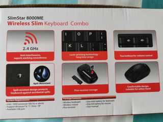 TECLADO INALAMBRICO GENIUS SLIMSTAR 8000ME +RATÓN de segunda mano por 25  EUR en Málaga en WALLAPOP