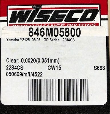 PISTON WISECO YZ 125