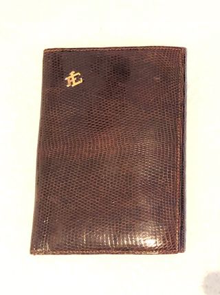 cartera de piel de lagarto