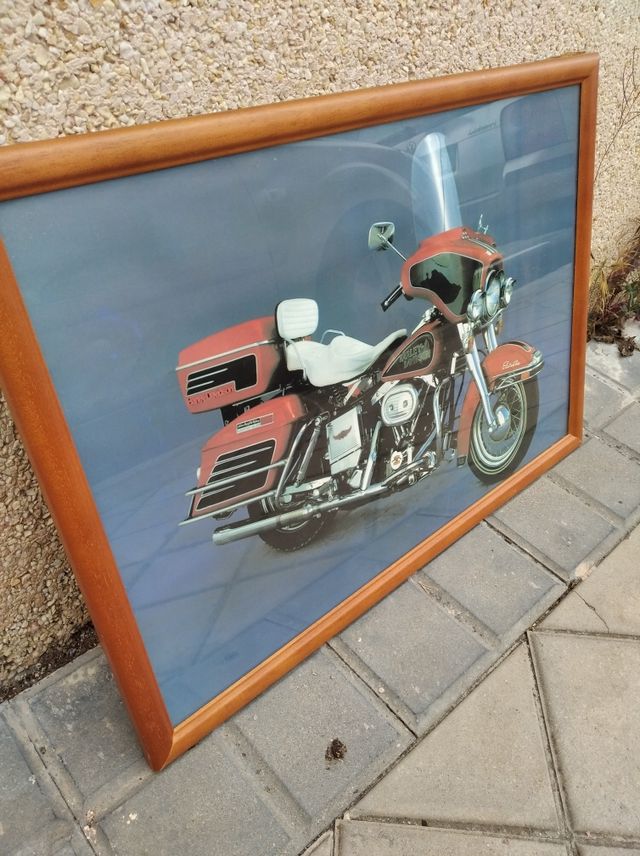 Cuadro moto Harley Davidson vintage ELECTRA GLIDE de segunda mano por 9
