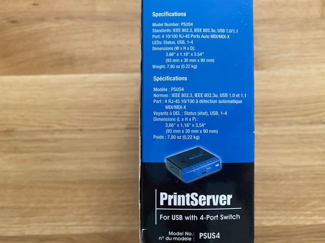 PrintServer Linksys Cisco USB + 4 puetos LAN