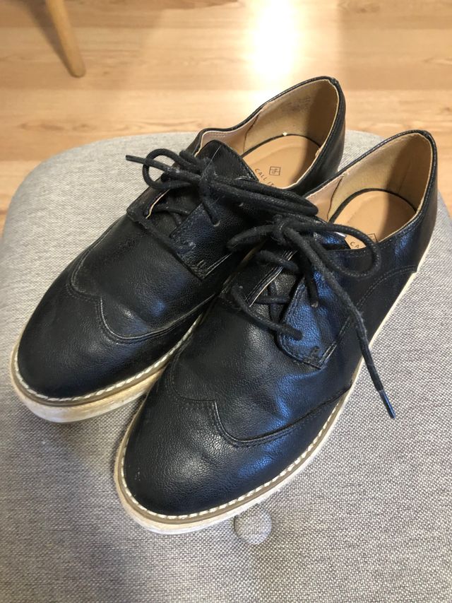 Zapatos polipiel negros