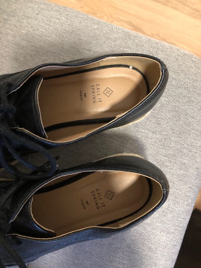 Zapatos polipiel negros