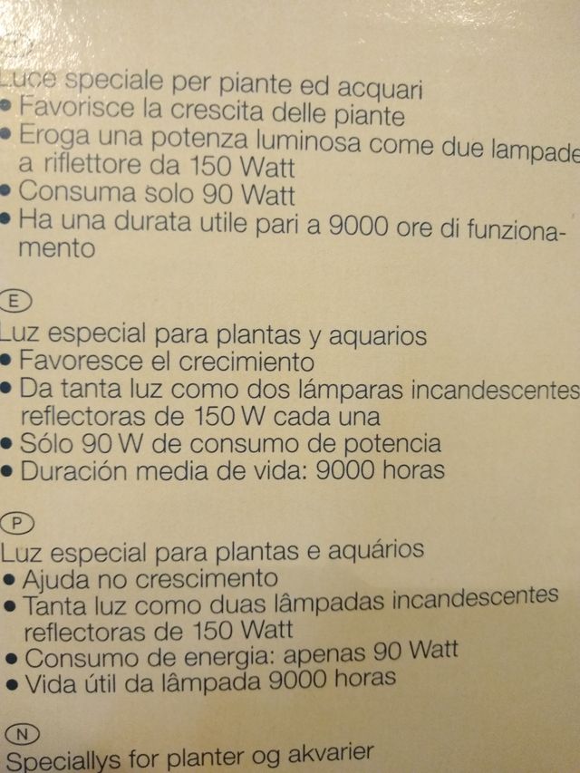 foco expeciales para plantas y acuarios