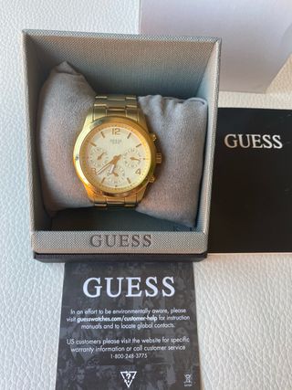 Reloj Guess Mujer W13576l1 Dorado Piedras Original Oficial Reloj Guess Mujer W13576l1 Dorado Piedras Original Oficial