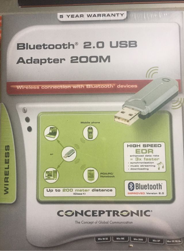 Precintado Adaptador bluetooth USB 200 metros