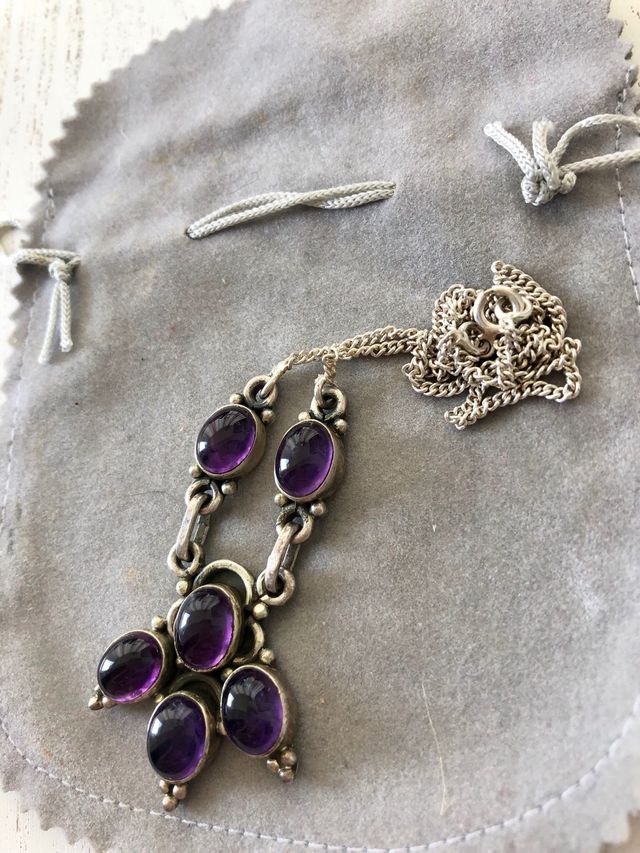 Collar de plata 925 con ametista
