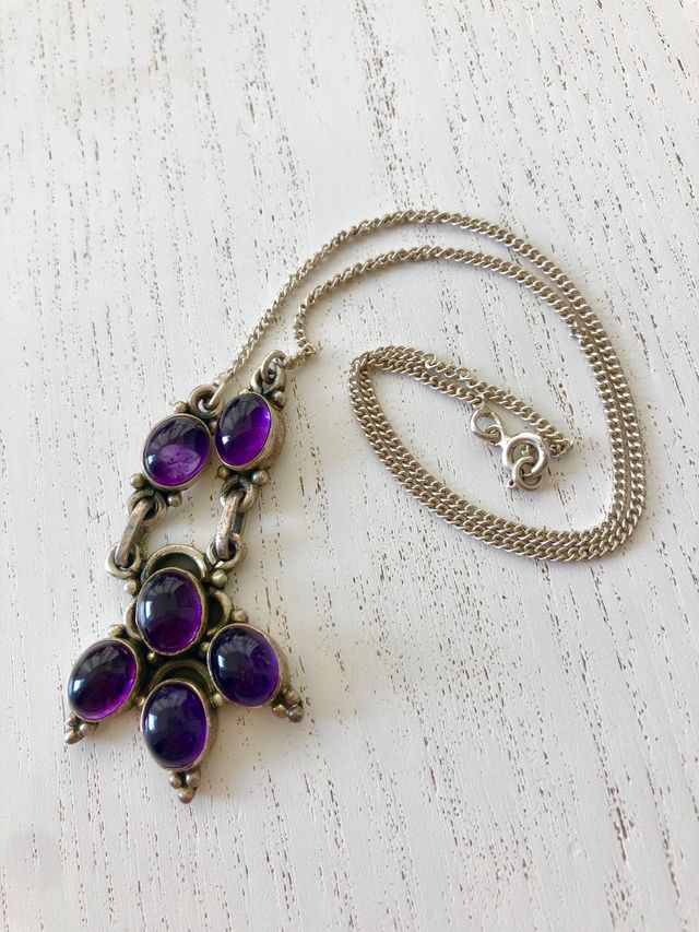 Collar de plata 925 con ametista