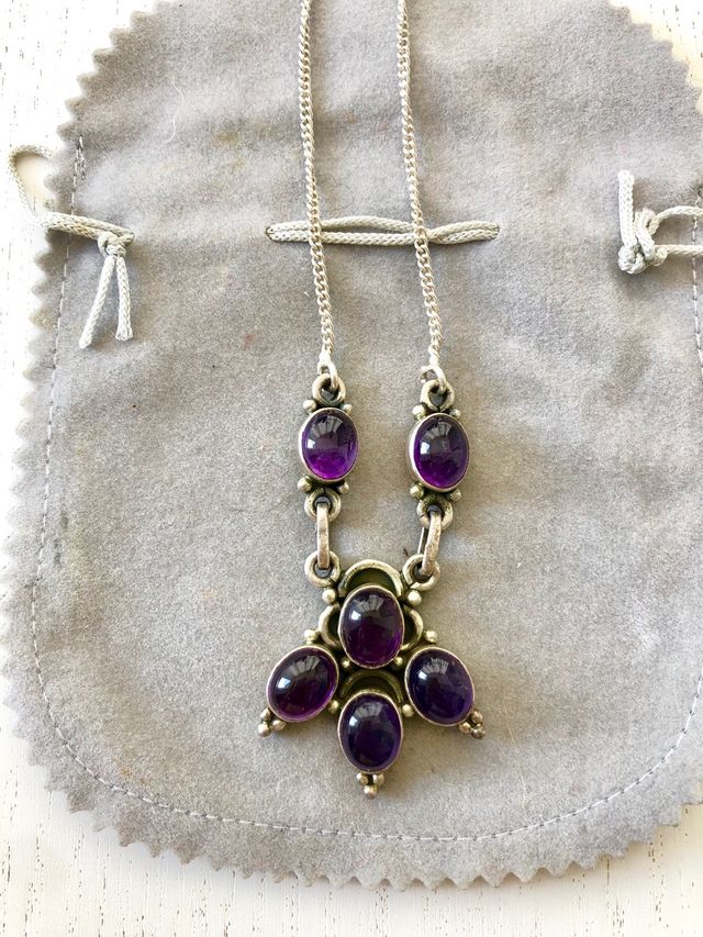Collar de plata 925 con ametista
