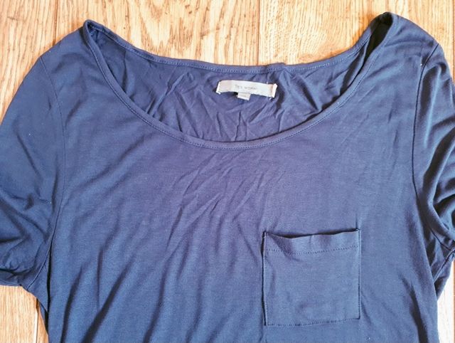 Vestido de punto azul marino