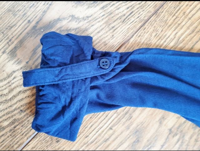 Vestido de punto azul marino