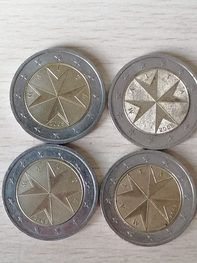 Monedas 2€ Malta 2008 y 2010