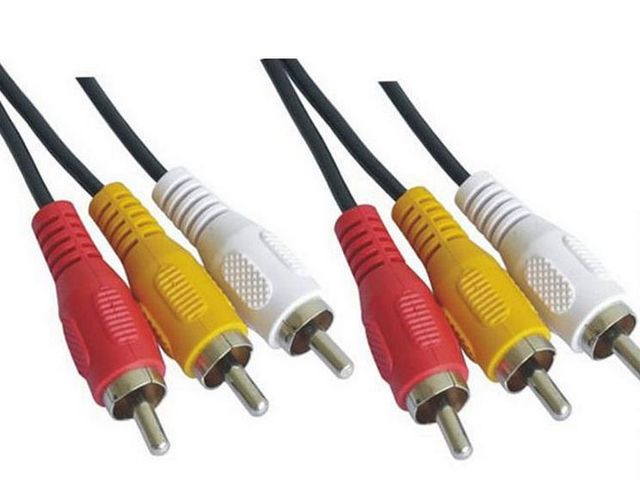 CABLE RCA AUDIO-VIDEO MACHO/MACHO 1,5 METROS NUEVO