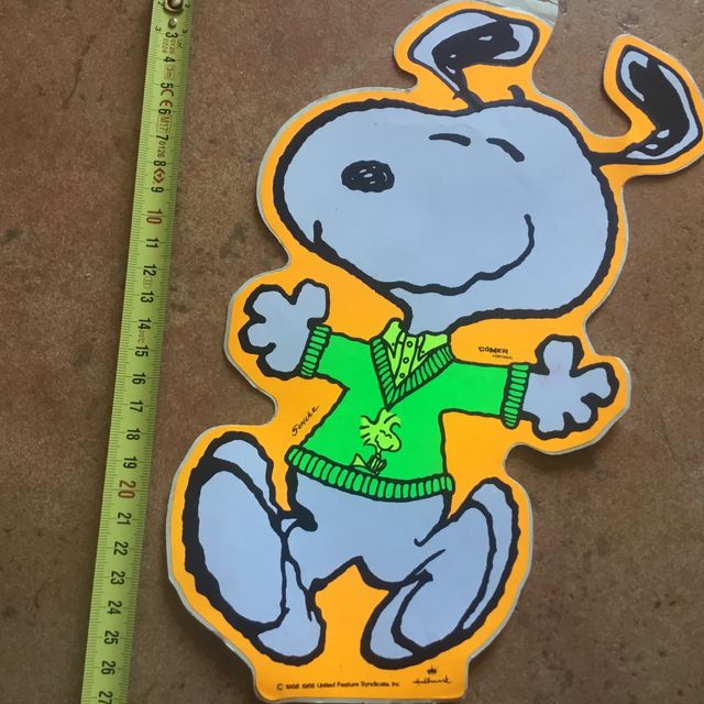 SNOOPY abrazo happy adhesivo gigante años 80