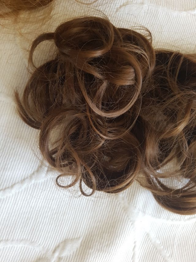 2 Postizos pelo rubios castaños