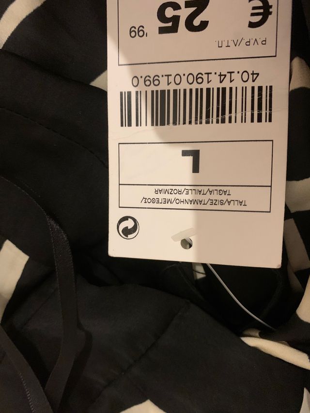 Vestido,camisola estampado cebra .sin estrenar L