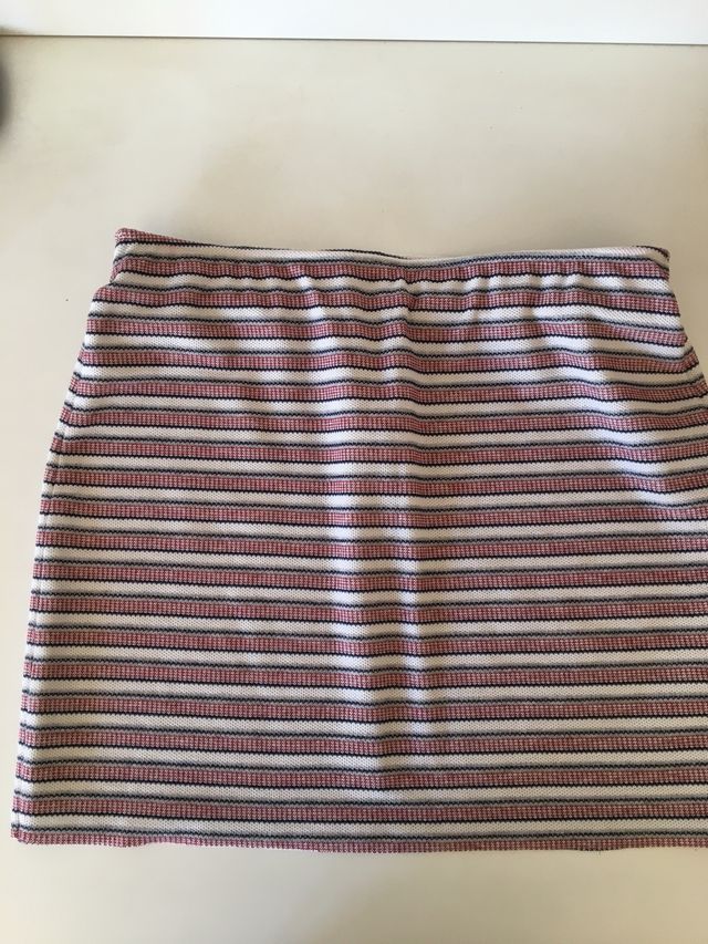 Falda mini Mango rayas cintura elastica