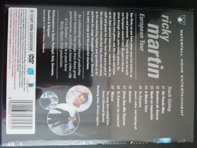 DVD RICKY MARTÍN European Tour